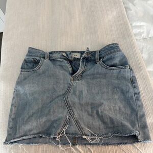 PacSun Light Blue Denim Mini Skirt